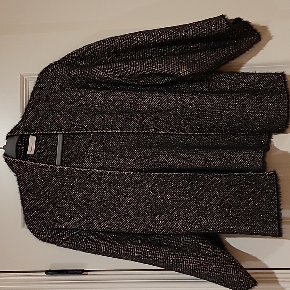 Anthropologie open gold sparkle sweater